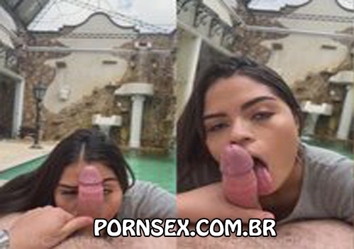 Noiva safadinha pagando boquete